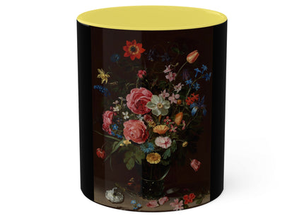 A Bouquet of Flowers by Clara Peeters Colorful Mugs, 11oz