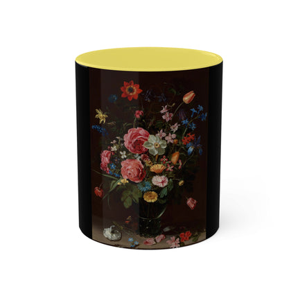 A Bouquet of Flowers by Clara Peeters Colorful Mugs, 11oz