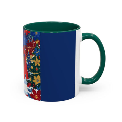 🎭❄️ The Christmas Masquerade Lady Colorful Mug – Art Deco Holiday Fantasy