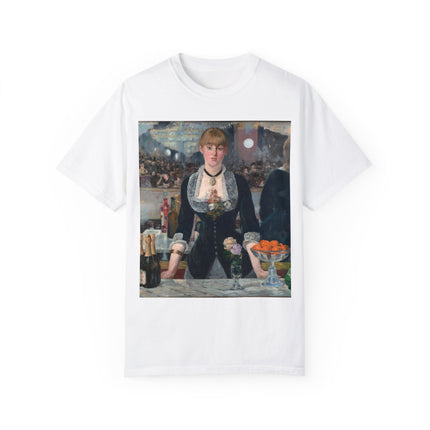 A Bar at the Folies-Bergère by Edouard Manet Unisex Garment-Dyed T-shirt