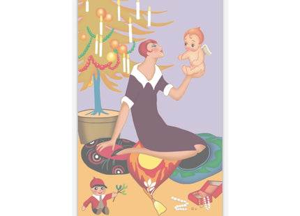 Art Deco Christmas Kiss-Cut Stickers (4 Sizes)