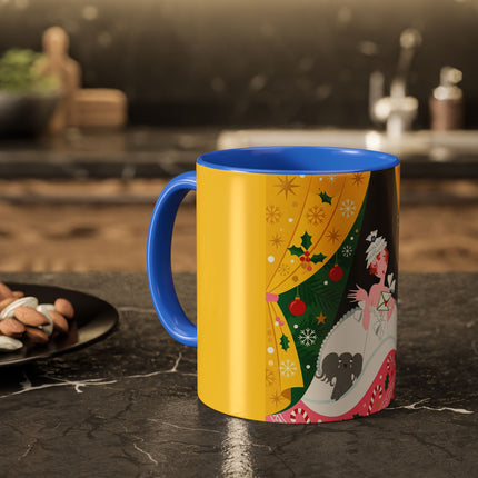 💌🎄 The Christmas Letter Of Holly House Colorful Mug – Whimsical Art Deco Holiday Charm