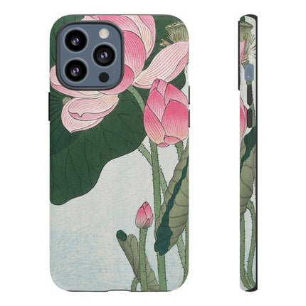 Blooming Lotus Flowers by Ohara Koson Phone Cases