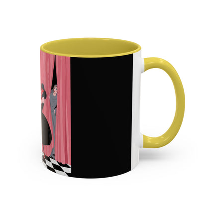 The Ladies Behind The Velvet Curtain Colorful Mugs – Art Deco Theatrical Elegance