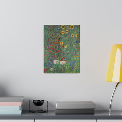 Farm Garden with Sunflowers by Gustav Klimt Matte Canvas, Stretched, 0.75"