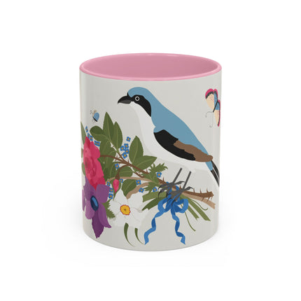 Bluebird & Butterfly Colorful Mugs – Spring Harmony & Delicate Beauty