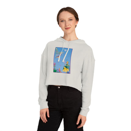 Blossoming Fairy Magic Cropped Hooded Sweatshirt