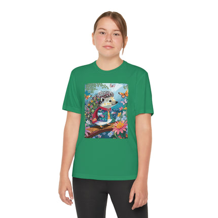Cute Hedgehog Youth Competitor Tee – Garden Adventure & Whimsical Charm