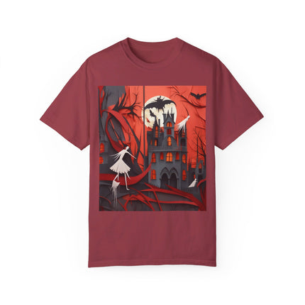 Halloween Night Scene Unisex Garment-Dyed T-shirt