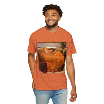Flaming June by Frederic Leighton Unisex Garment-Dyed T-shirt