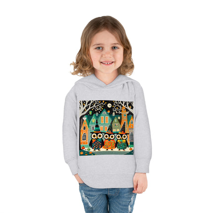 Night of the Trick-or-Treating Owlets Toddler Pullover Fleece Hoodie