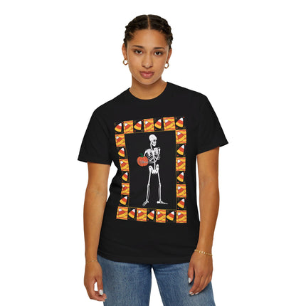 Candy Corn Skeleton Unisex Garment-Dyed T-shirt