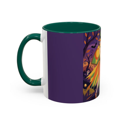 🎃🧙 The Witch Of Jack-O'-Lantern Hollow Colorful Mug – Whimsical Halloween Charm