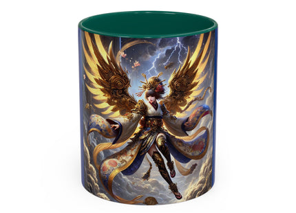 Valkyrie Descending Through Storm Colorful Mugs (11oz, 15oz)