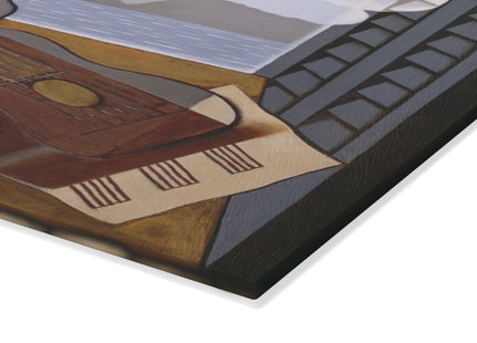 Open Window by Juan Gris Glass Cutting Board