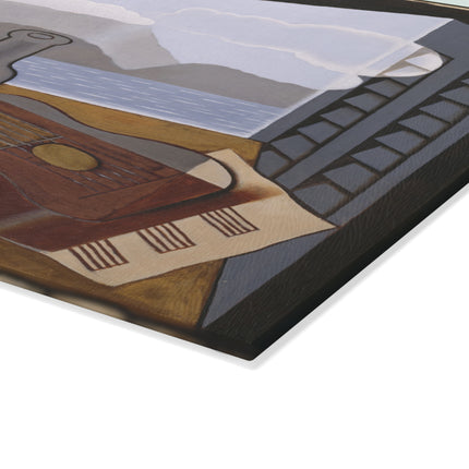 Open Window by Juan Gris Glass Cutting Board