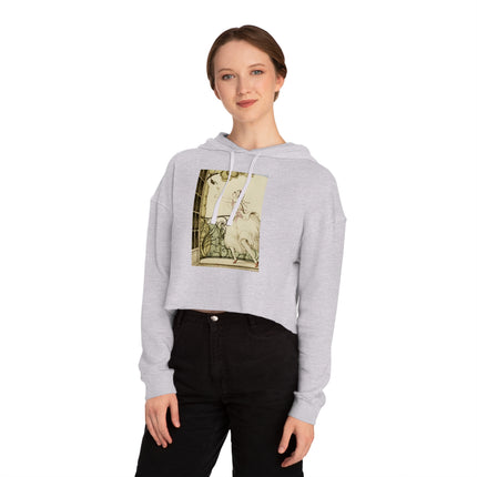 Sur talons rouges (On Red Heels) pl 02 by Gerda Wegener Women’s Cropped Hooded Sweatshirt