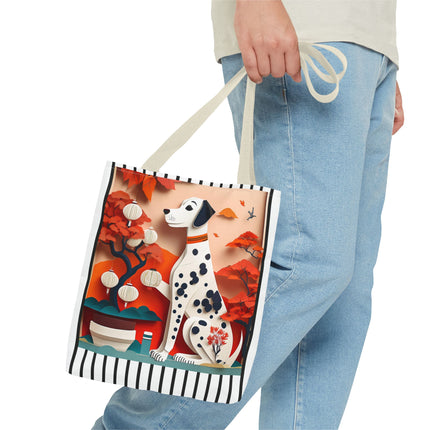 Dalmatian at an Autumn Bonsai Exhibition Tote Bag (AOP)
