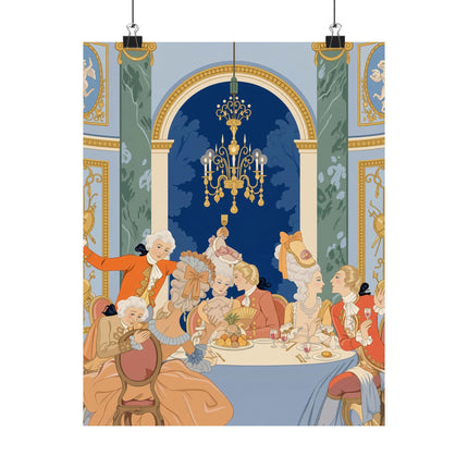🥂✨ Le Souper Matte Vertical Poster – George Barbier Art Deco French Aristocratic Banquet