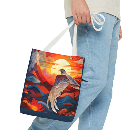 Falcon's Sunset Masterpiece Tote Bag (AOP)