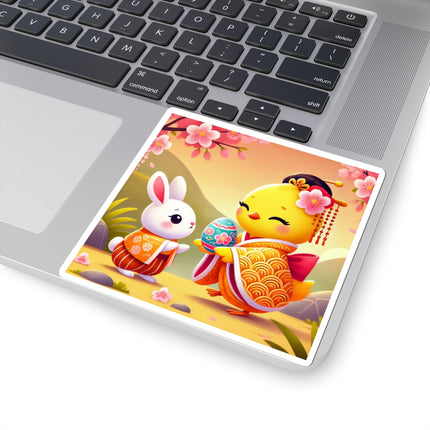 Whimsical Springtime Exchange Kiss-Cut Stickers (4 Sizes)