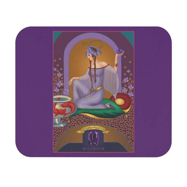 February & Amethyst (from the Gem Series) by Sofia Chiostri Mouse Pad, Rectangle
