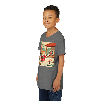 Archer Kitten in the Zen Garden Youth Short Sleeve Tee