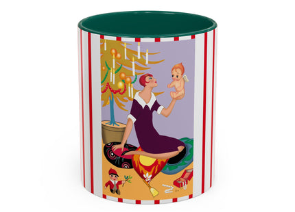 Art Deco Christmas Colorful Mugs (11oz, 15oz)