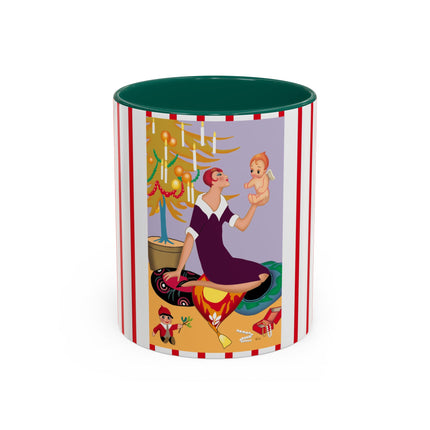 Art Deco Christmas Colorful Mugs (11oz, 15oz)