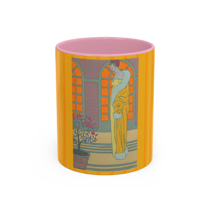 Sur Les Marches Du Jardin by Georges LePape Colorful Mugs (11oz, 15oz)