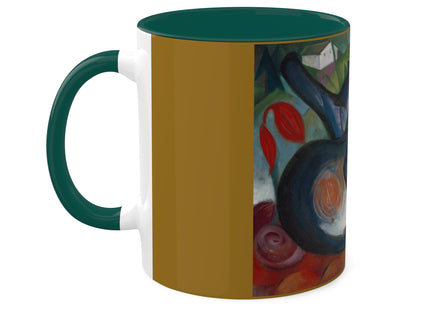 Two Cats, Blue and Yellow by Franz Marc Colorful Mugs, 11oz