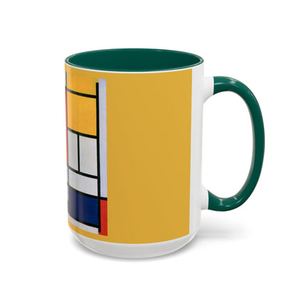 Composition with Red, Yellow, Blue, and Black by Piet Mondrian Colorful Mugs (11oz, 15oz)