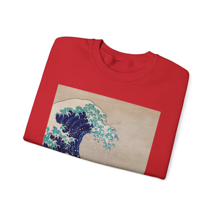 The Great Wave off Kanagawa by Katsushika Hokusai Heavy Blend™ Crewneck Sweatshirt
