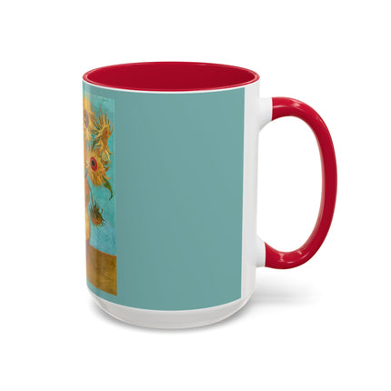 Vase with Twelve Sunflowers by Vincent van Gogh Colorful Mugs (11oz, 15oz)