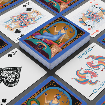 September & Sapphire (from the Gem Series) by Sofia Chiostri Playing Cards