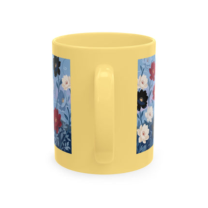 💌🌺 The Lady Of The Scattered Love Letters Ceramic Mug – Art Deco Romantic Elegance