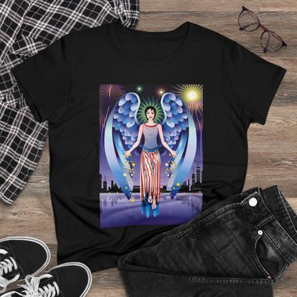 Celestial Symphony Women's Midweight Cotton Tee