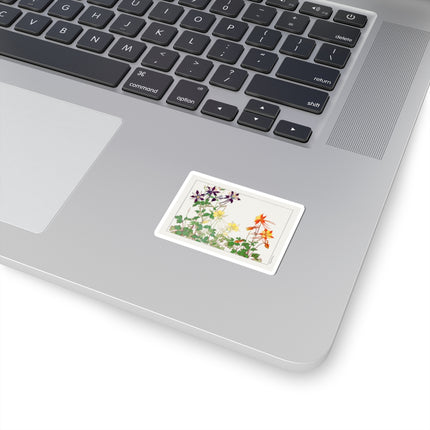 Aquilegia Flower by Tanigami Kônan Kiss-Cut Stickers (4 Sizes)