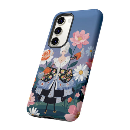 🌸🎀 The Grand Floral Promenade Phone Case – Art Deco Fashion Fantasy