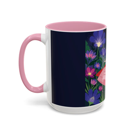 Moonlight Waltz Among The Blossoms Colorful Mugs – Art Deco Floral Enchantment
