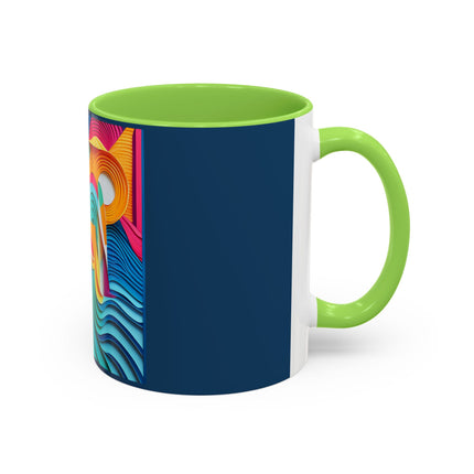 Surfing Zebra Colorful Mugs (11oz, 15oz)
