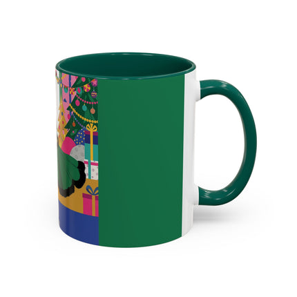 🎄🎁 The Emerald Christmas Belle Colorful Mug – Colorful Holiday Fashion Fantasy