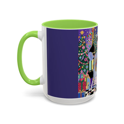 🎄✨ The Lady Of The Christmas Ornament Colorful Mug – Art Deco Holiday Fantasy