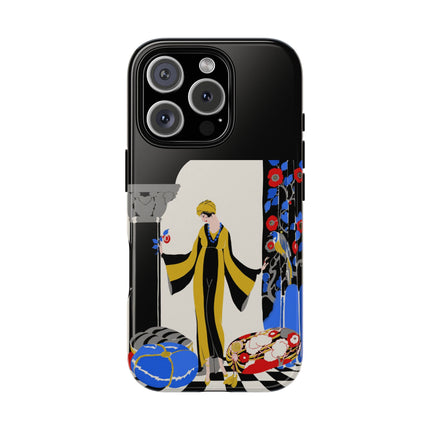 Art Deco Flapper in Yellow Robe Phone Case – Elegant Glamour & Exotic Charm