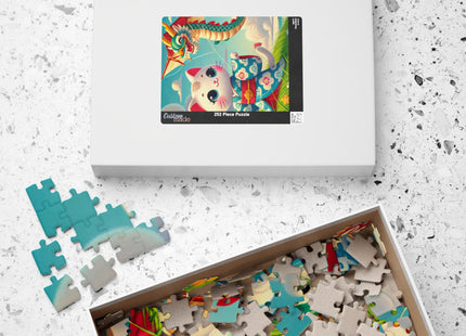 Geisha Kitten and the Dragon Kite Puzzle (110, 252, 520-piece)
