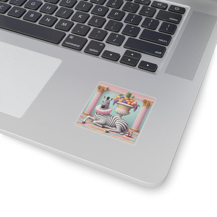 Zebra, Fruit, and Pink Columns Kiss-Cut Stickers (4 Stickers)