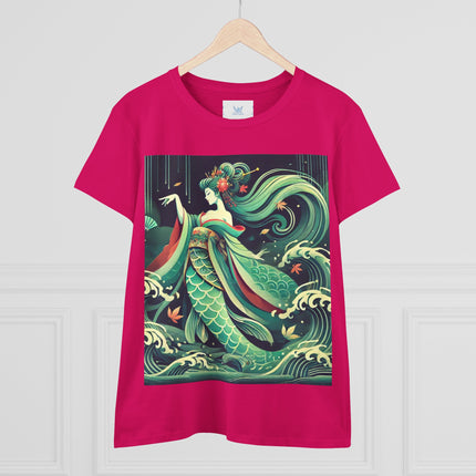 Mermaid Queen Rising from the Deep Cotton Tee