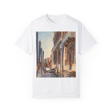 Gondola Moorings on the Grand Canal by John Singer Sargent  Unisex Garment-Dyed T-shirt