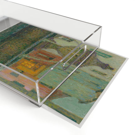 La Fontaine, Saint-Paul De Vence by Henri Le Sidaner Acrylic Serving Tray