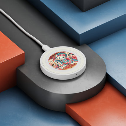 Geisha Kitten's Enchanted Carousel Ride Quake Wireless Charging Pad